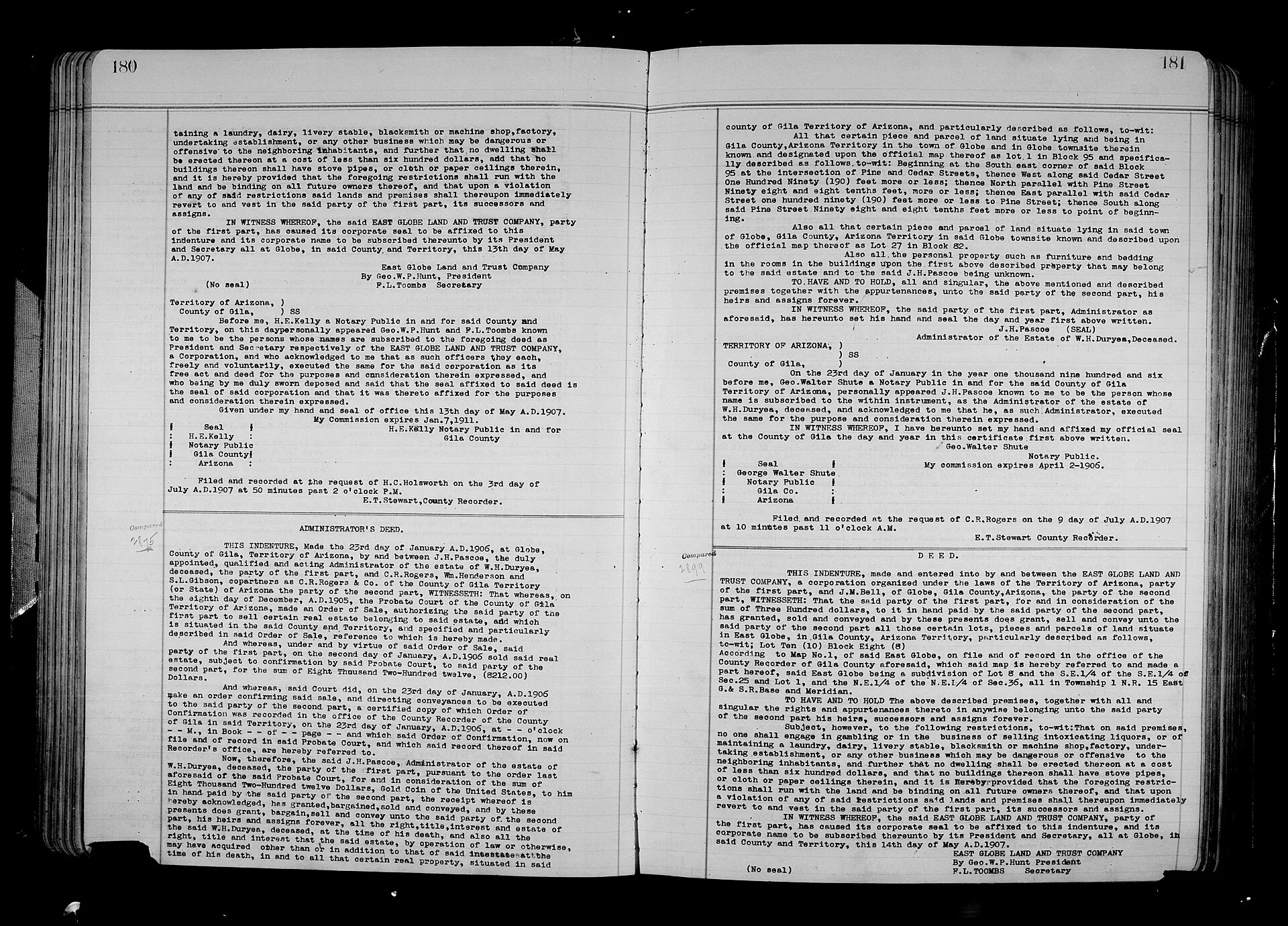 William Henry Duryea (1827-1903) administrator's deed on January 23, 1906. Launching a mobile notary business: five gates before your first client